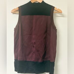 Rag & Bone Vivienne Merino Wool Sleeveless Blouse Mock Neck Women M